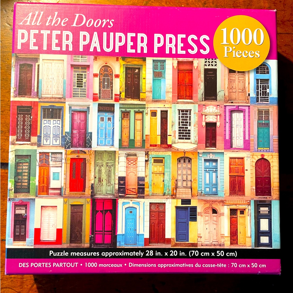 “ALL THE DOORS” 1,000 PIECE PUZZLE FROM “PETER PAUPER PRESS” MINT & COMPLETE PCS